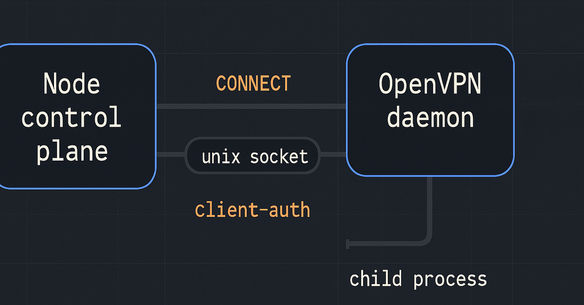 Driving OpenVPN from its management socket: client-auth decisions over ...