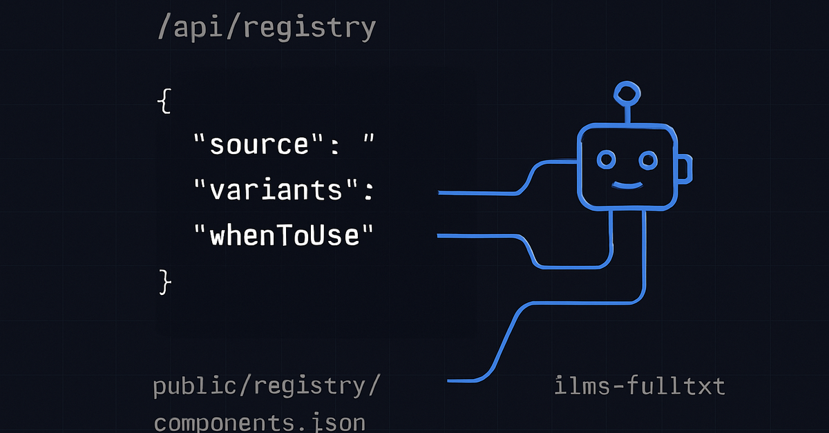 Opening a Component Library to AI Agents: /api/registry | Kuray Karaaslan